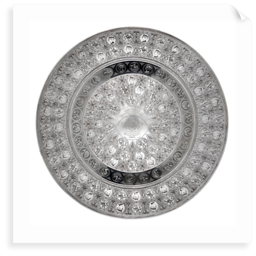 Circular shield made from the unclaimed medals of Greenwich Pensioners by unknown