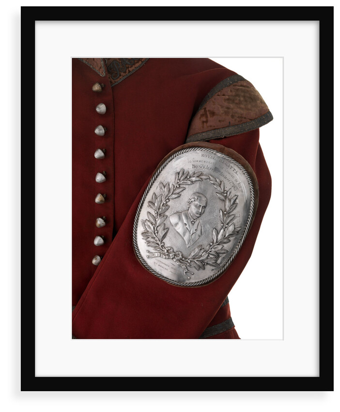Arm badge (brassard) awarded as a prize in the Royal Regatta, 1865, and attached to the sleeve of prize coat by I.S.