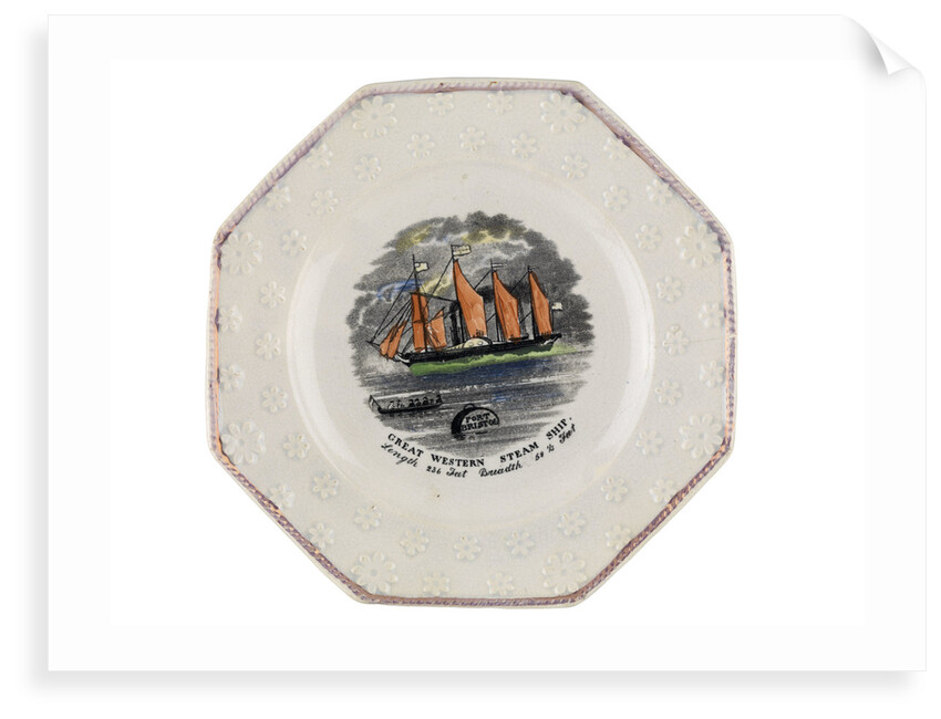 Plate of Brunel's 'Great Western' by unknown