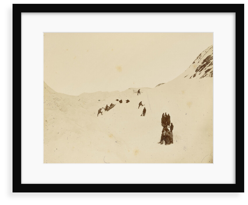 Sledging party rounding Cape Rawson by George White