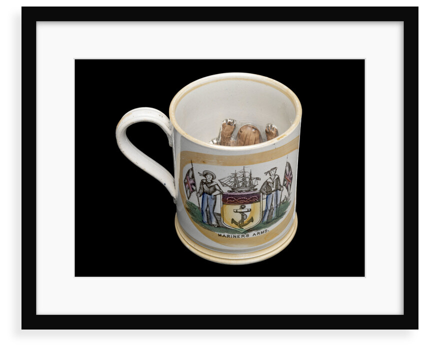 Orange lustre mug by unknown