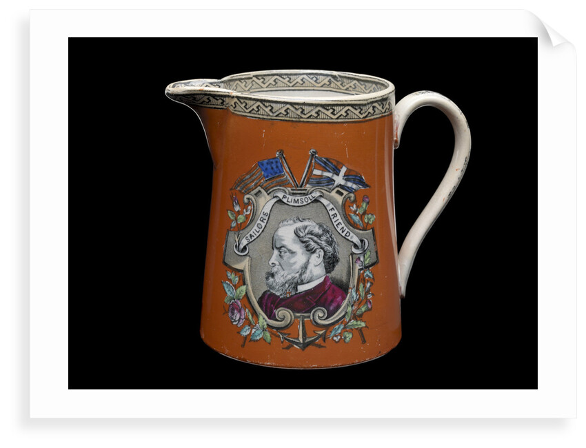 Jug, transfer-printed with a profile of Samuel Plimsoll (1824-98) by unknown