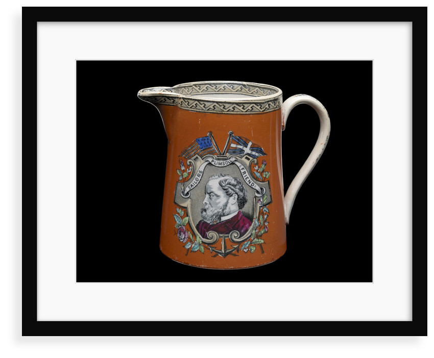 Jug, transfer-printed with a profile of Samuel Plimsoll (1824-98) by unknown