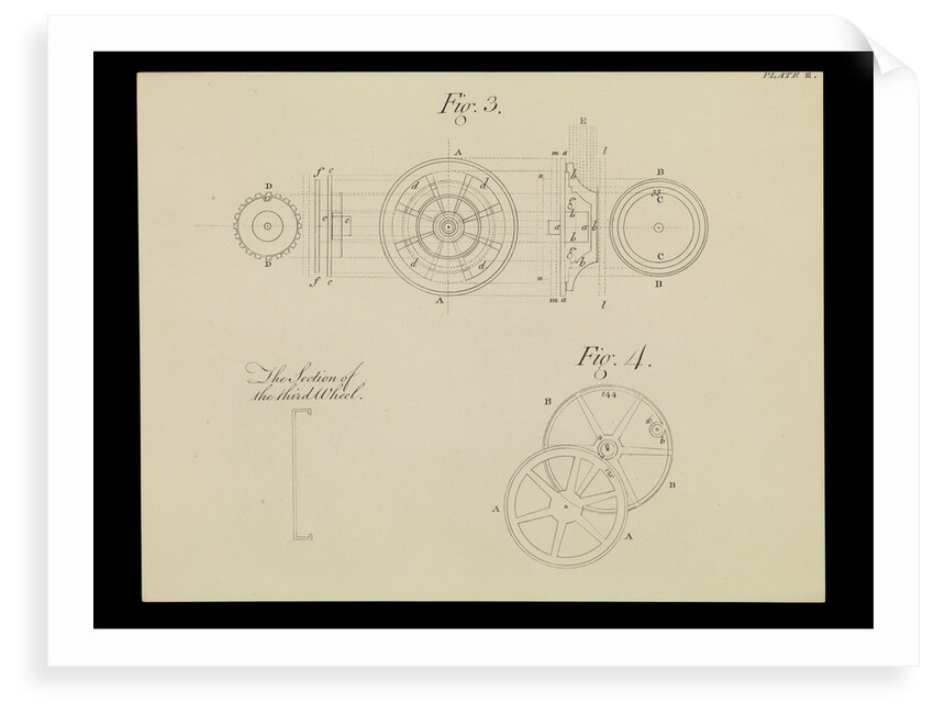 Figure 3 of 10 relating to Harrison's 4th marine timekeeper taken from 'The Principles of Mr Harrison's Timekeeper’ (1767) by unknown