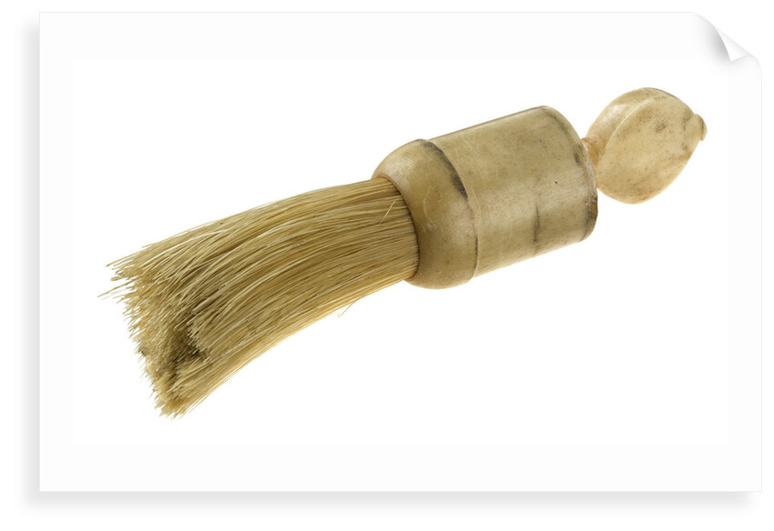 A whalebone-handled brush, possibly a shaving brush by unknown