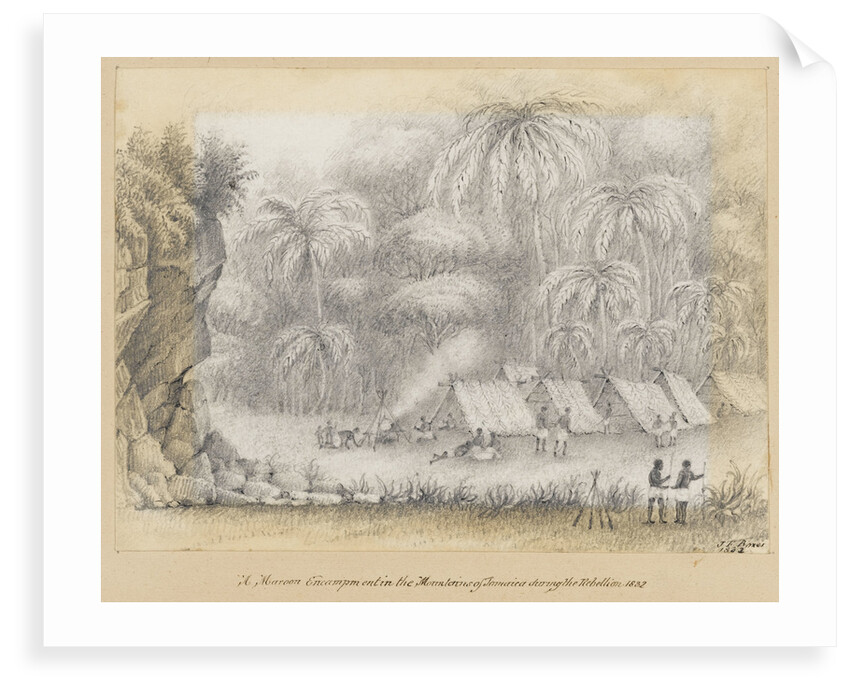 A Maroon Encampment in the Mountains of Jamaica during the Rebellion, 1832, Jamaica by James Fuller Boxer