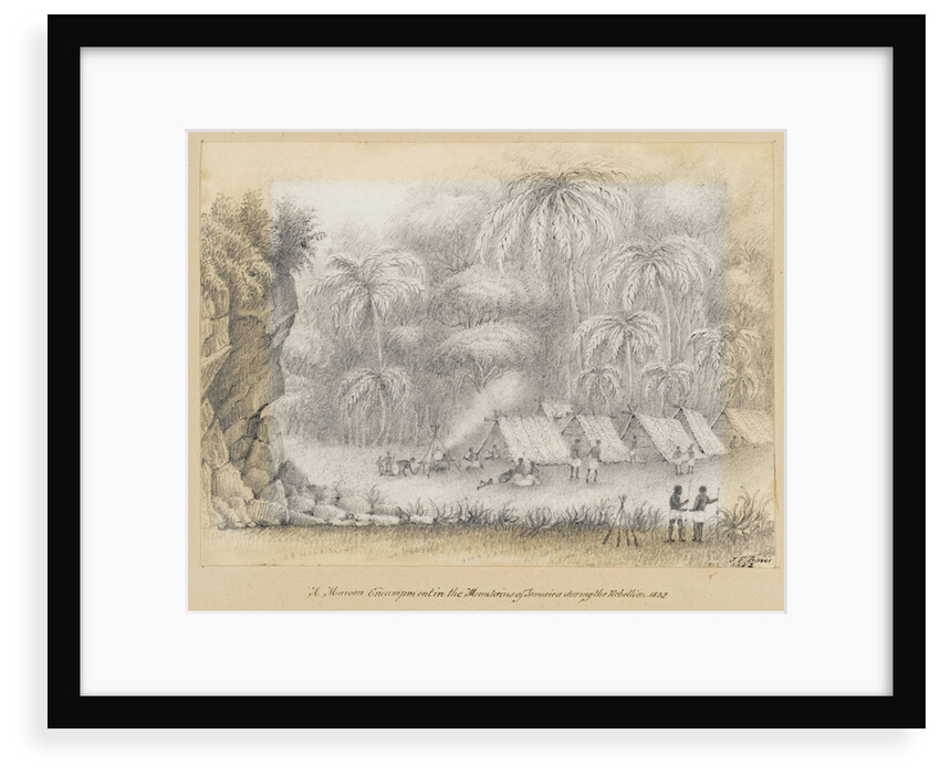 A Maroon Encampment in the Mountains of Jamaica during the Rebellion, 1832, Jamaica by James Fuller Boxer
