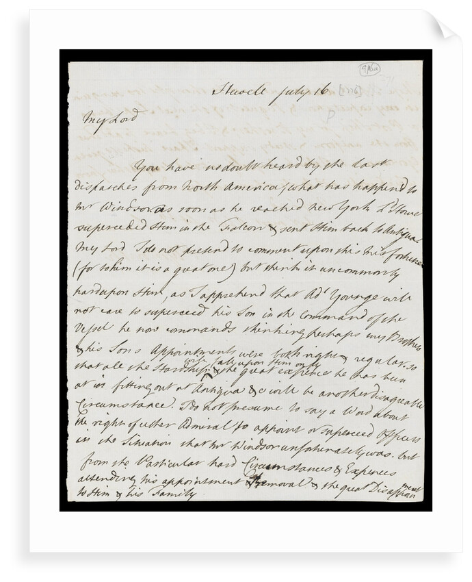 Letter from the Sandwich Papers by unknown