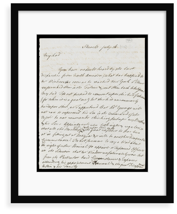 Letter from the Sandwich Papers by unknown