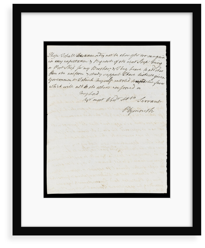 Letter from the Sandwich Papers by unknown