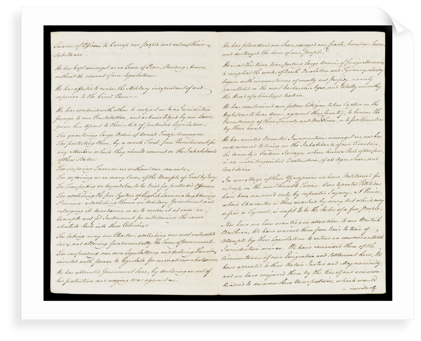 Letter from the Sandwich Papers by unknown