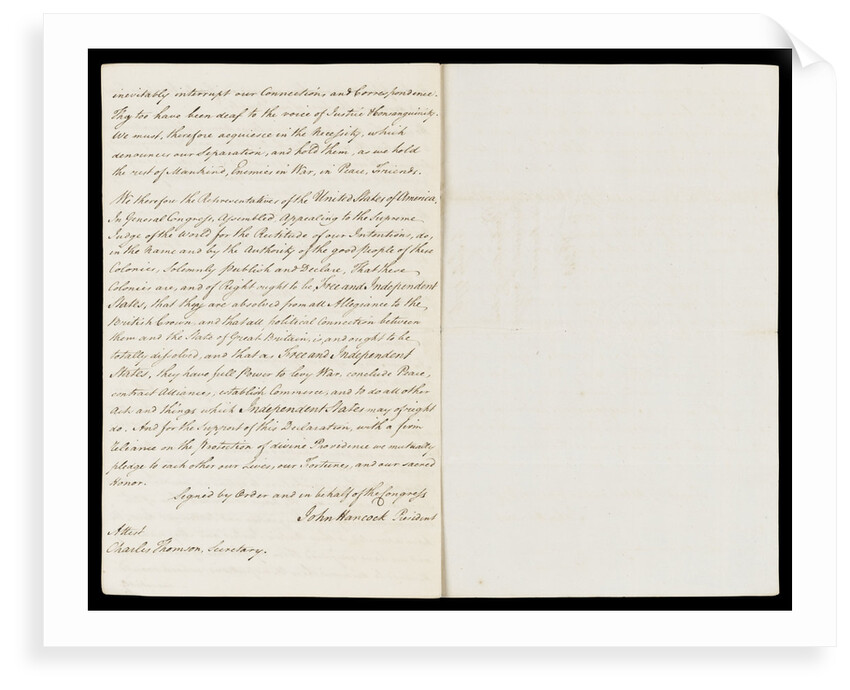 Letter from the Sandwich Papers by unknown