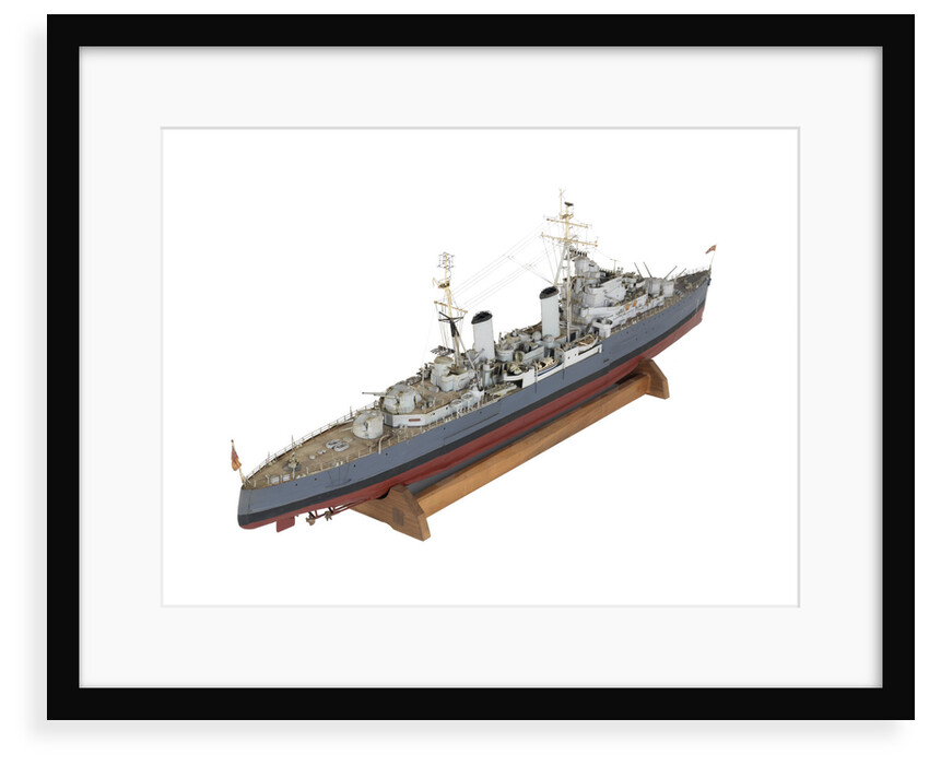 Full hull exhibition model of  cruiser HMS 'Argonaut' (1941) by M.A. Batchelor