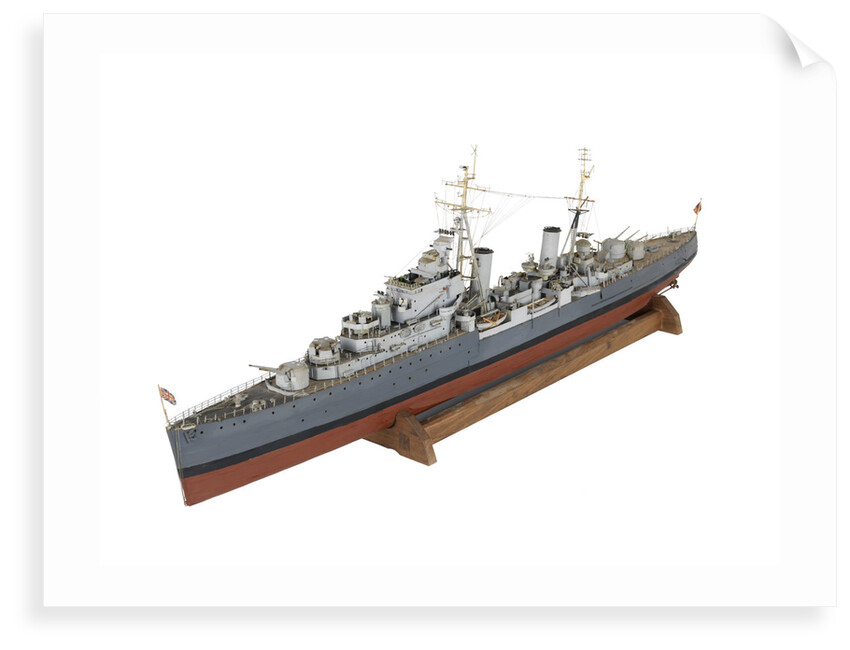 Full hull exhibition model of  cruiser HMS 'Argonaut' (1941) by M.A. Batchelor