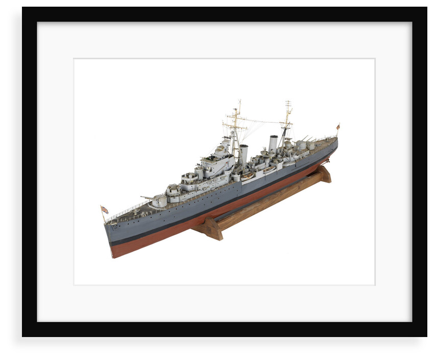 Full hull exhibition model of  cruiser HMS 'Argonaut' (1941) by M.A. Batchelor