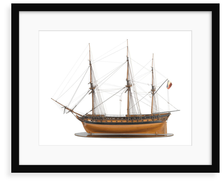 Model of a warship (1800); French; Frigate; 44-46 guns by unknown
