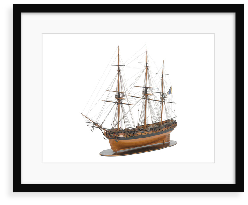 Model of a warship (1800); French; Frigate; 44-46 guns by unknown