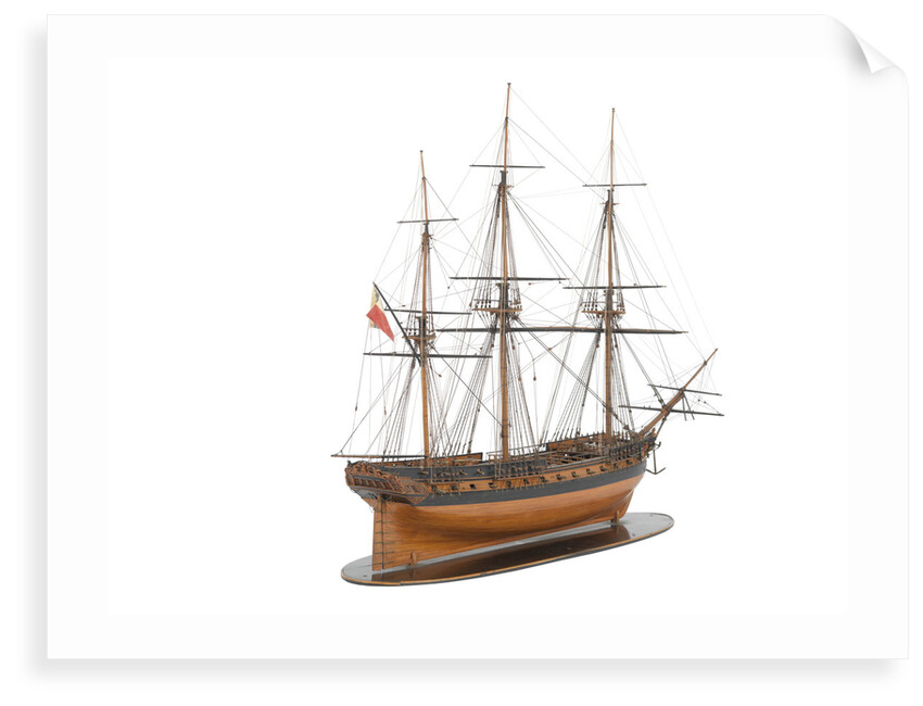 Model of a warship (1800); French; Frigate; 44-46 guns by unknown