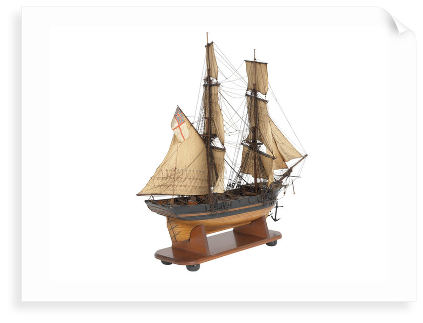 Brig fighting vessel, 14 guns by unknown