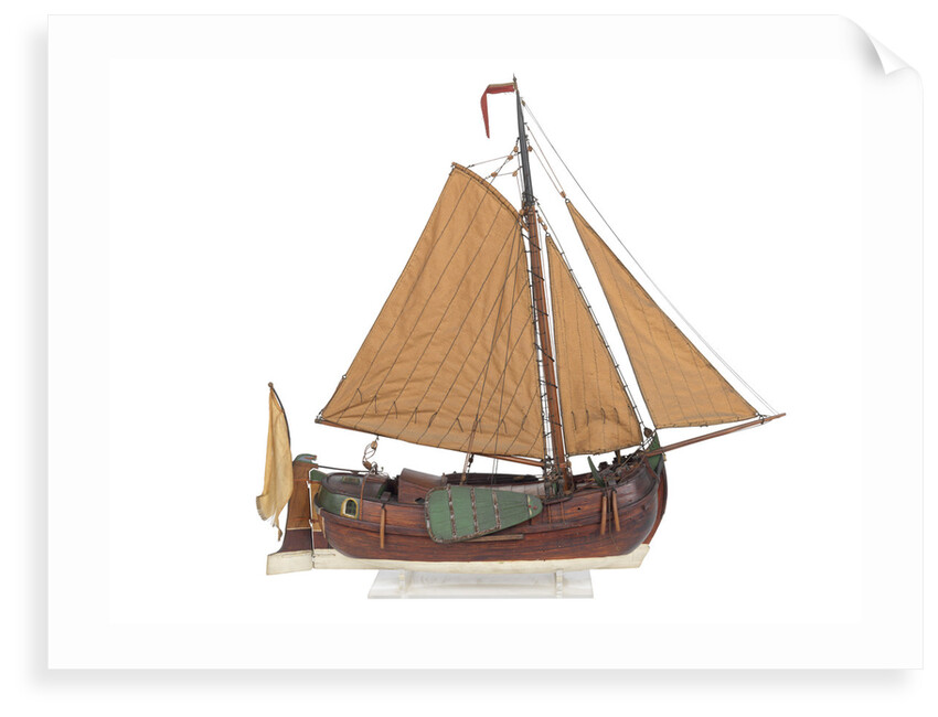 Model of a Dutch sailing cargo botter by unknown