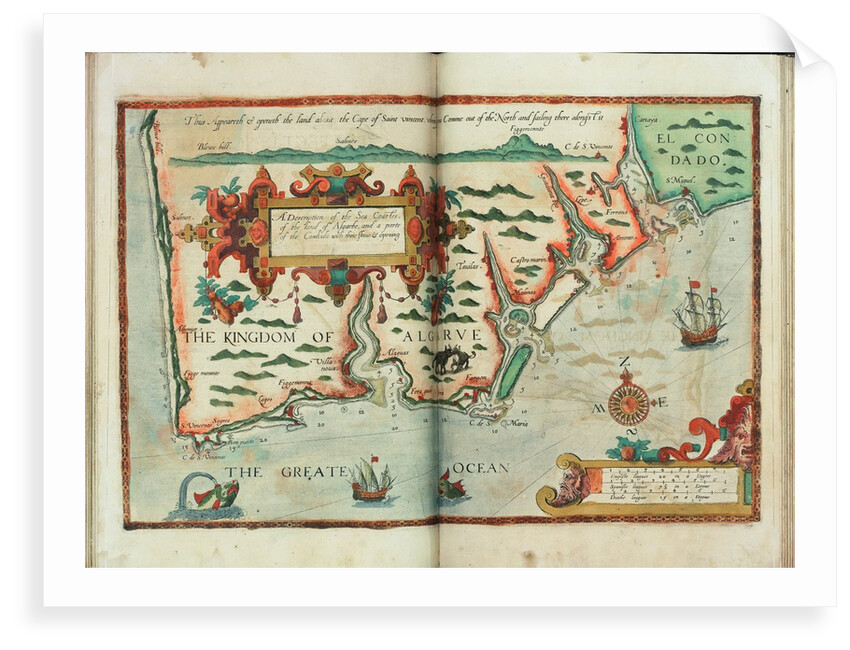A description of the sea coastes, of the land of Algarbe, and a parte of the Condado with their shew & opening by Lucas Janz Waghenaer