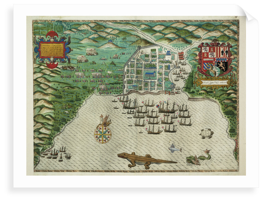 Map of Santo Domingo by Baptista Boazio