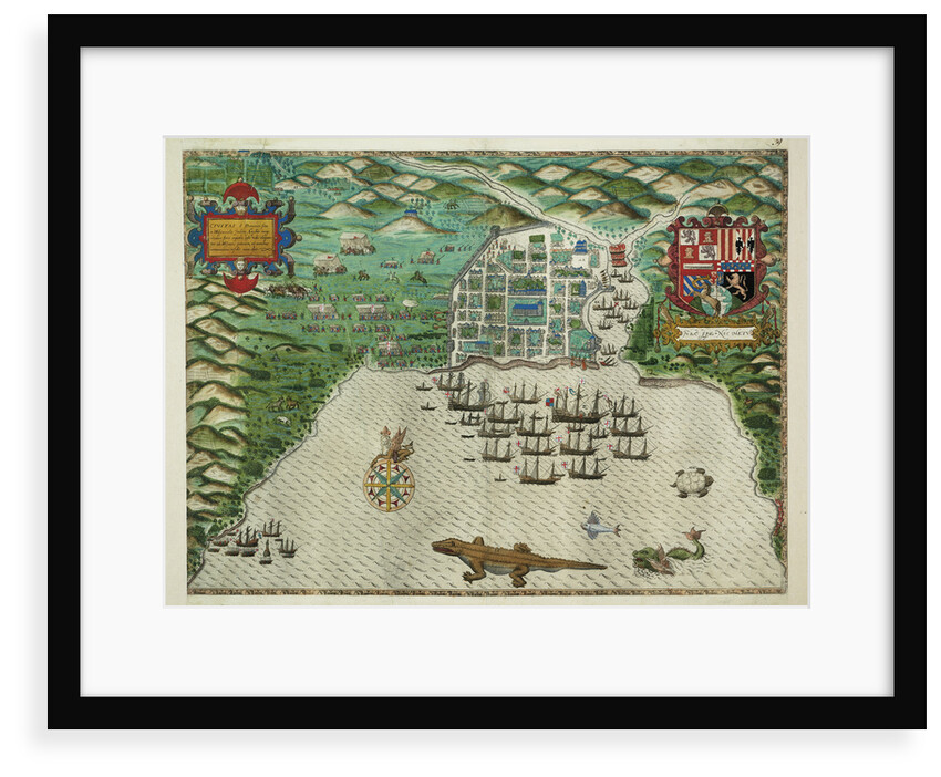 Map of Santo Domingo by Baptista Boazio