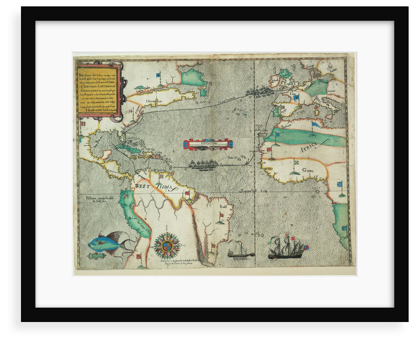 The famouse West Indian voyadge made by the Englishe fleete of 23 shippes and barkes by Baptista Boazio