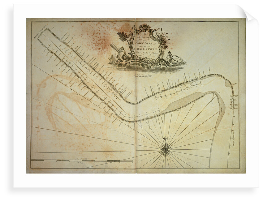 River Thames from London Bridge to the Isle of Dogs. A late survey by John Diston of Lowestoff, pilot, master & mariner by John Diston