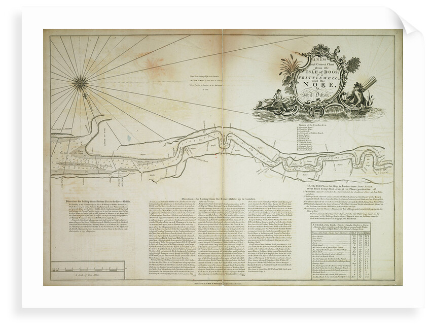 A new and correct chart from the Isle of Dogs, to Prittlewell, and the Nore by John Diston