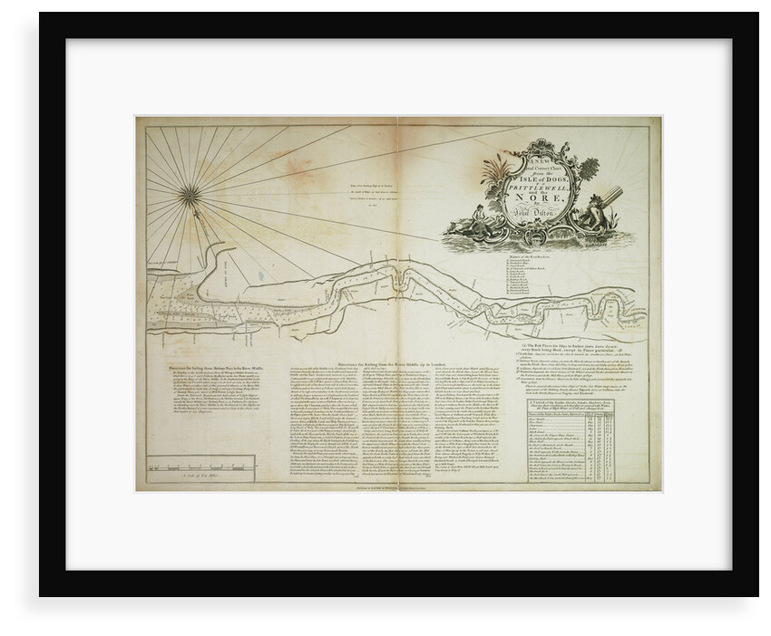 A new and correct chart from the Isle of Dogs, to Prittlewell, and the Nore by John Diston