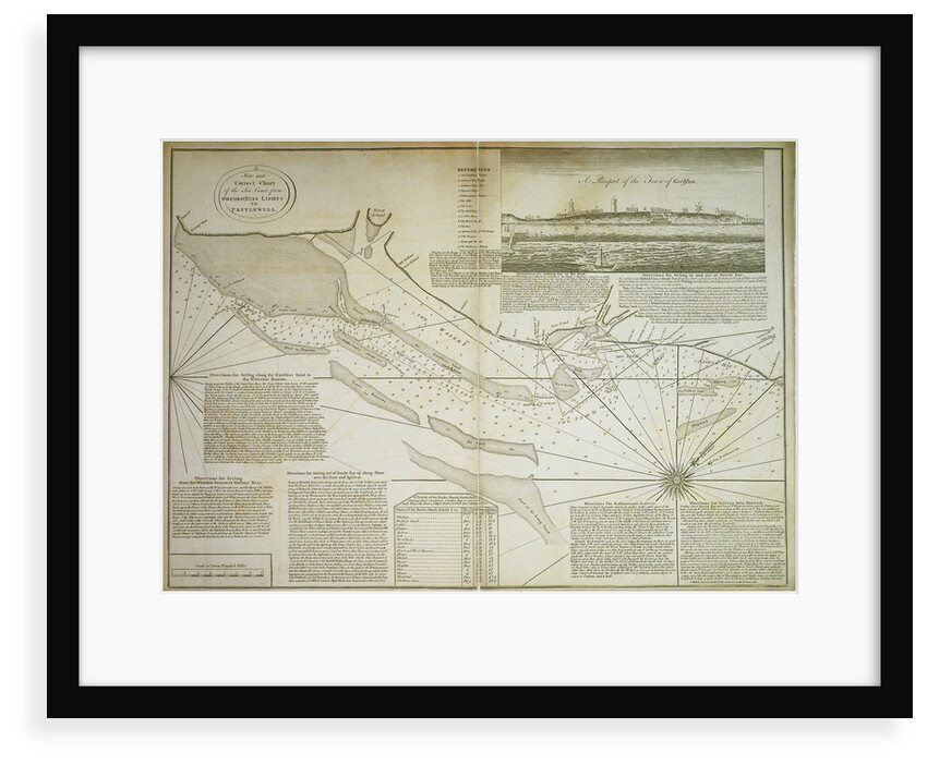 A new and correct chart of the sea coast, from Orfordness Lights to Prittlewell by John Diston