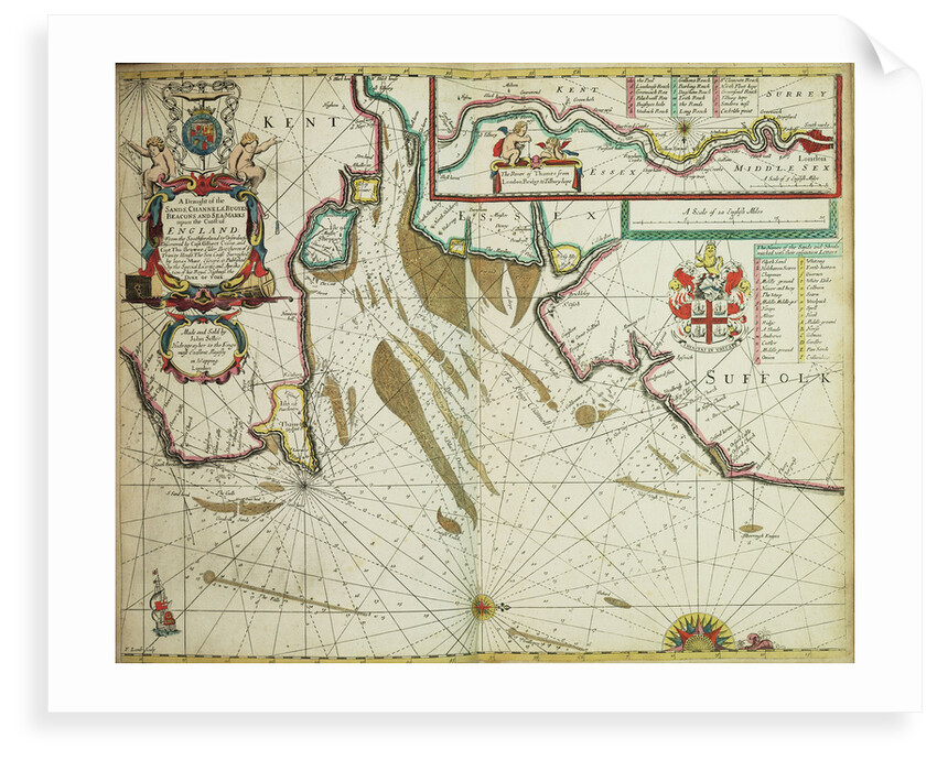 The coast of England from the Southforeland to Orfordness by John Seller