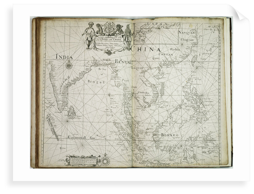 A chart of the trading part of the East Indies and China, with the adjacent islands, from Surrat to Japan by John Seller