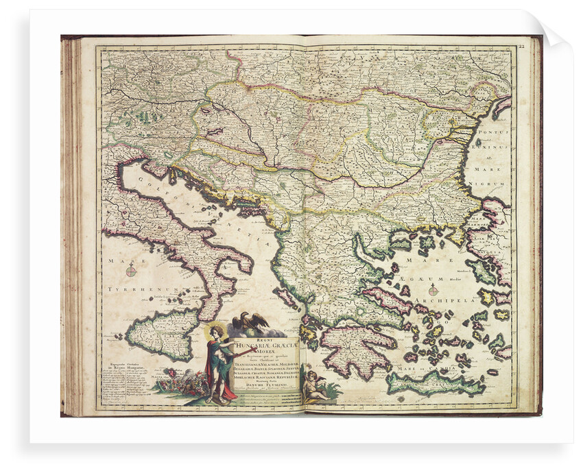 Justus Danckers's atlas: Hungary and Greece by Justus Danckers