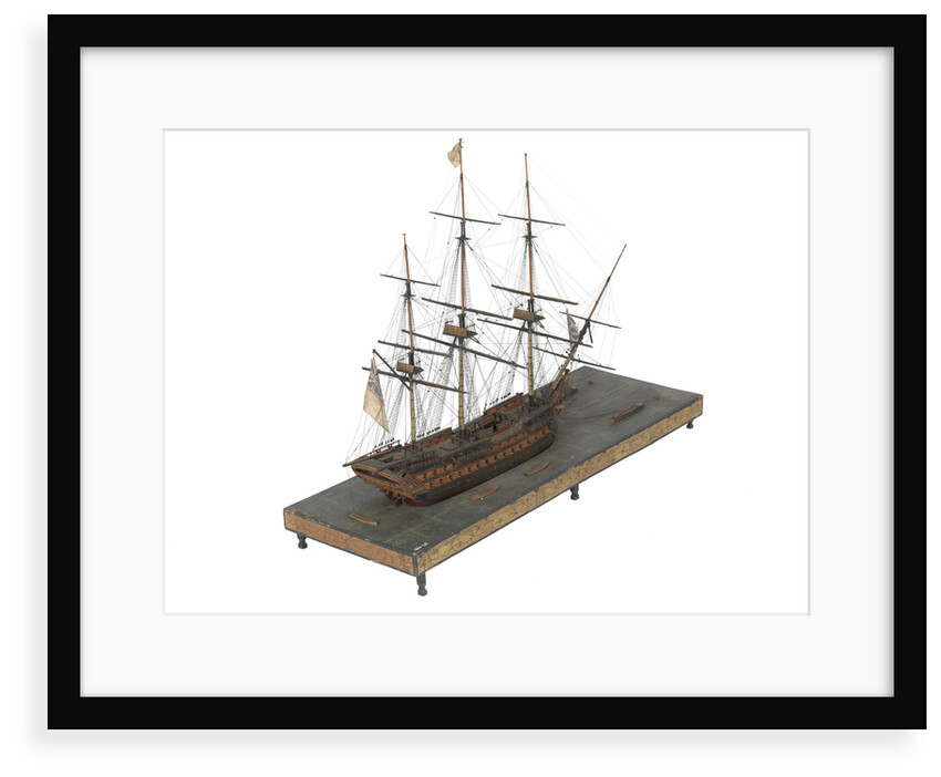 Warship (Fr, circa 1800) by unknown