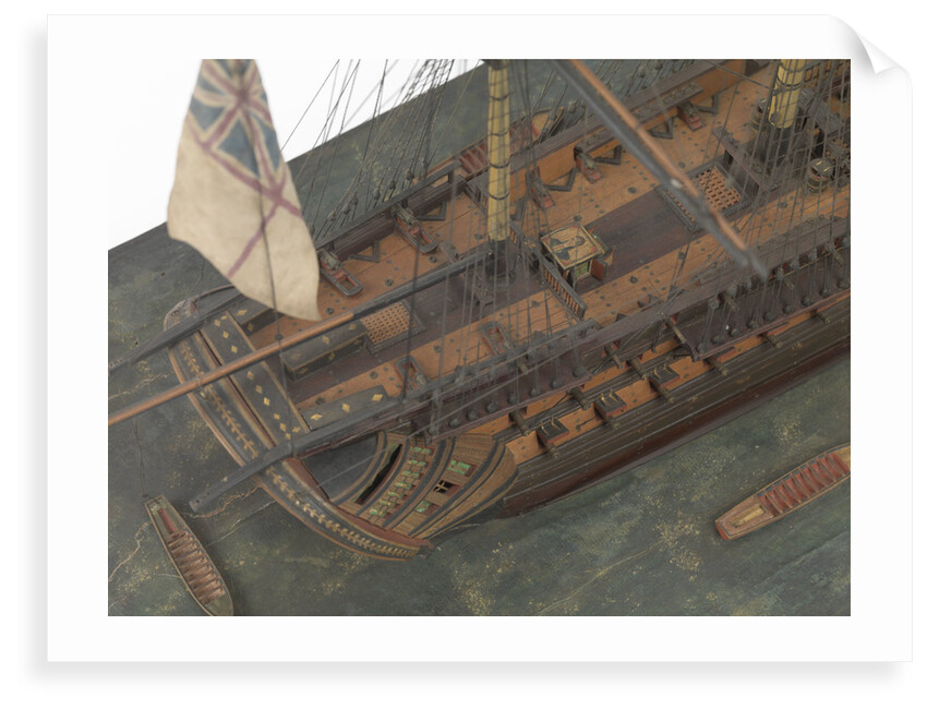Warship (Fr, circa 1800) by unknown
