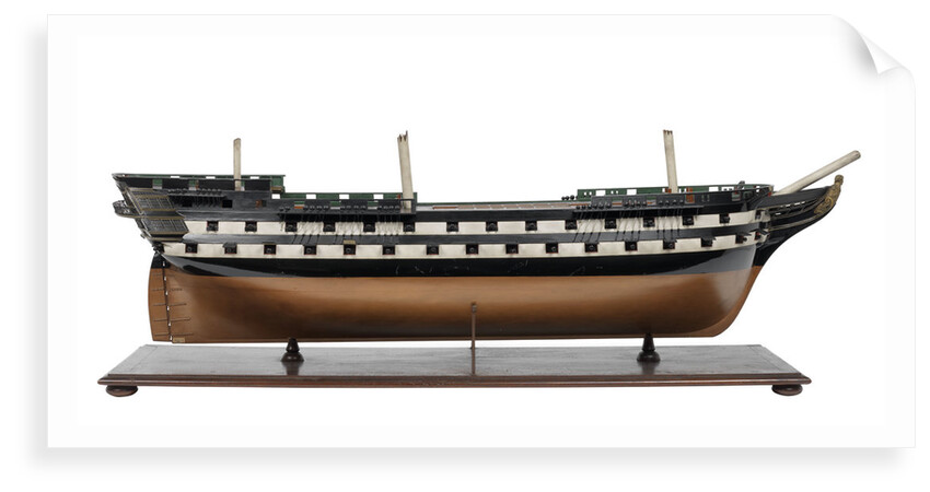 Second rate warship, 80 guns by Unknown