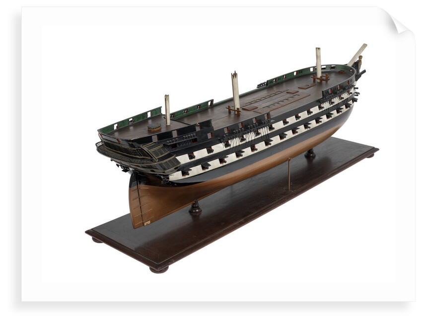 Second rate warship, 80 guns by unknown