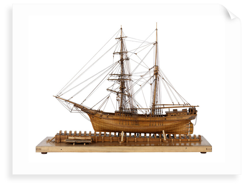 Full hull model of 'Leon' (1880) starboard view, broadside by Harold A. Underhill