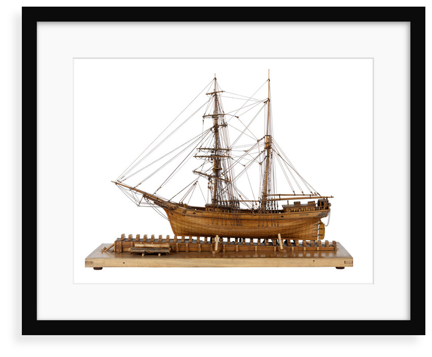 Full hull model of 'Leon' (1880) starboard view, broadside by Harold A. Underhill