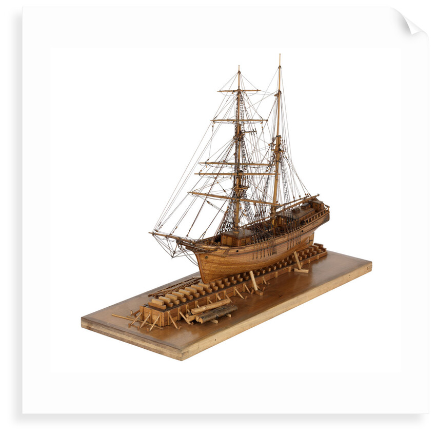Full hull model of 'Leon' (1880) port three quarter view by Harold A. Underhill