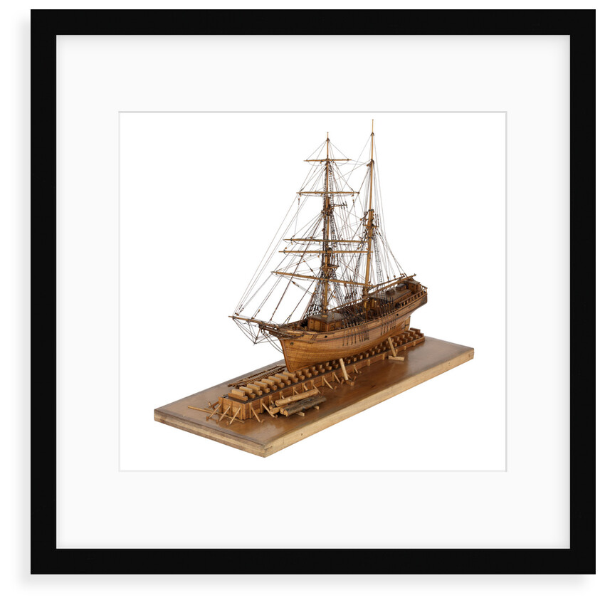 Full hull model of 'Leon' (1880) port three quarter view by Harold A. Underhill