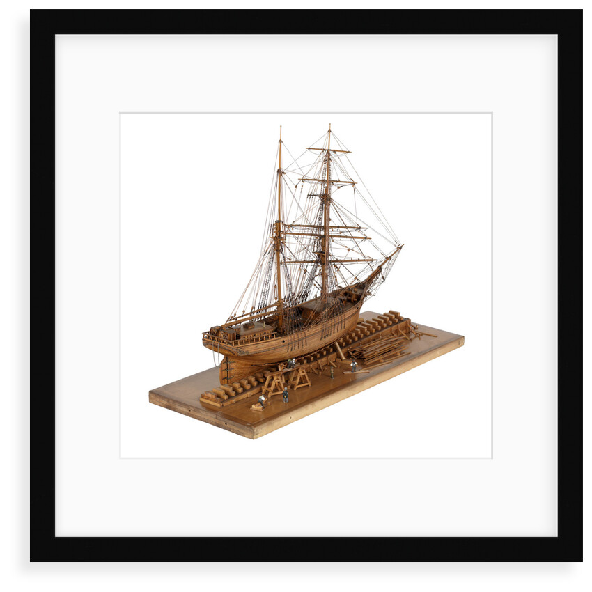 Full hull model of 'Leon' (1880) starboard quarter view by Harold A. Underhill