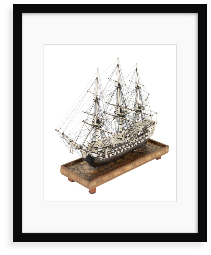 French prisoner of war model of a 74-gun two-decker by unknown