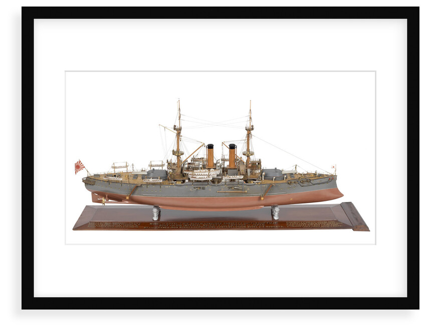 Shipbuilder's model of Japanese battleship HIJMS 'Fuji' (1896) by E. Roberts