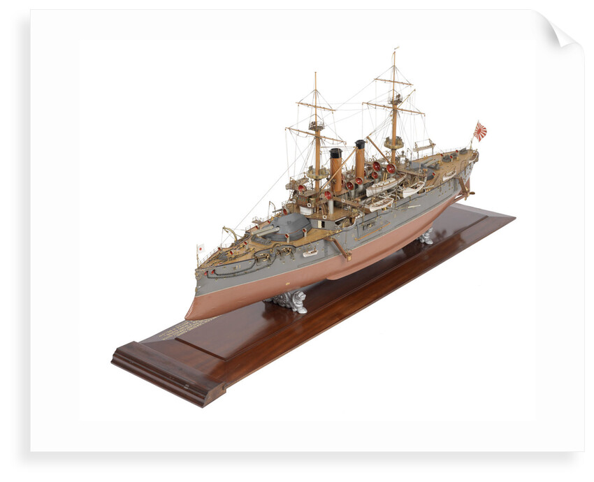 Shipbuilder's model of Japanese battleship HIJMS 'Fuji' (1896) by E. Roberts