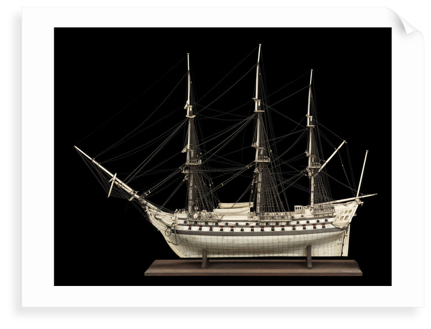 French Prisoner of War model of a Two-Decker by unknown