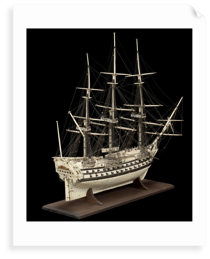 French Prisoner of War model of a Two-Decker by unknown