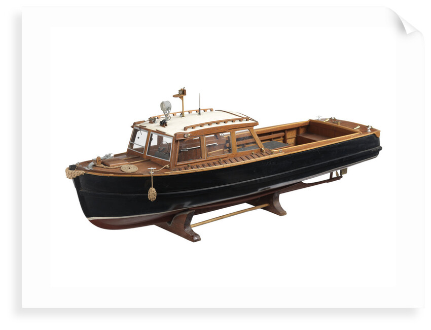 Service vessel; Police launch; River Thames launch by unknown